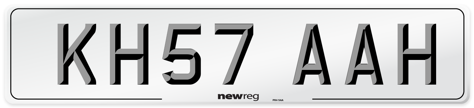 KH57 AAH Number Plate from New Reg